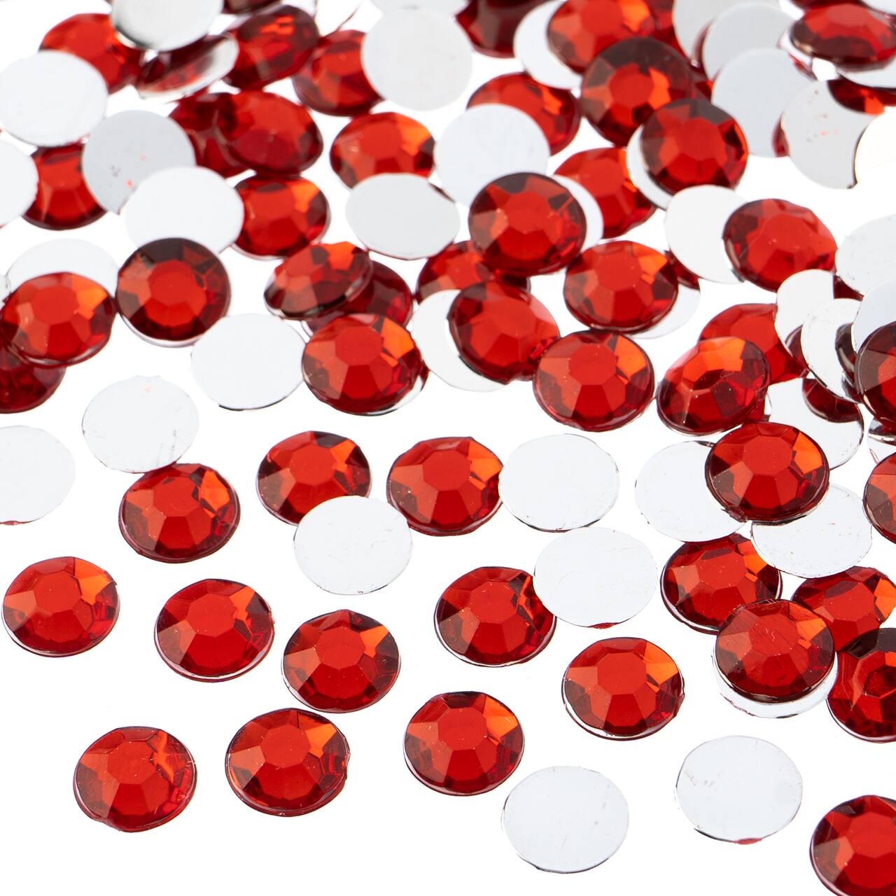 John Bead 8mm Acrylic Round Flat Back Rhinestones, 1,000ct.